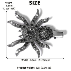 Gothic Spider Hair Clip Gem Hair Piece Barrette