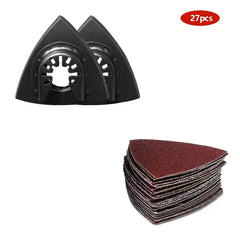 27pcs Swing Tool Detail Sand Pad Kit for Wood Plaster Surface Polishing