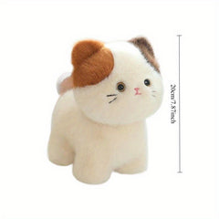 Floral Cat Plush Doll with Three Faces Soft Plush Body
