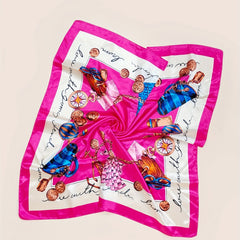 Chic Square Scarf for Women Satin Shawl