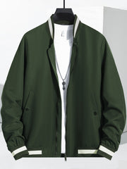 Casual Baseball Collar Jacket for Autumn Winter