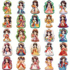 50pcs Ancient Costume Flower God Waterproof Stickers for Han