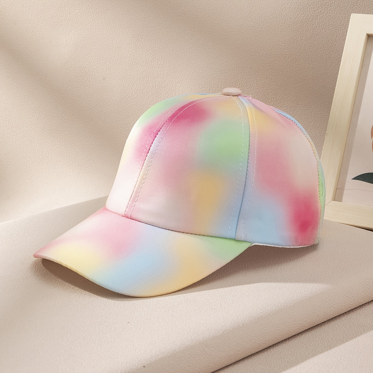 Colorful Tie Dye Print Baseball Cap for Girls