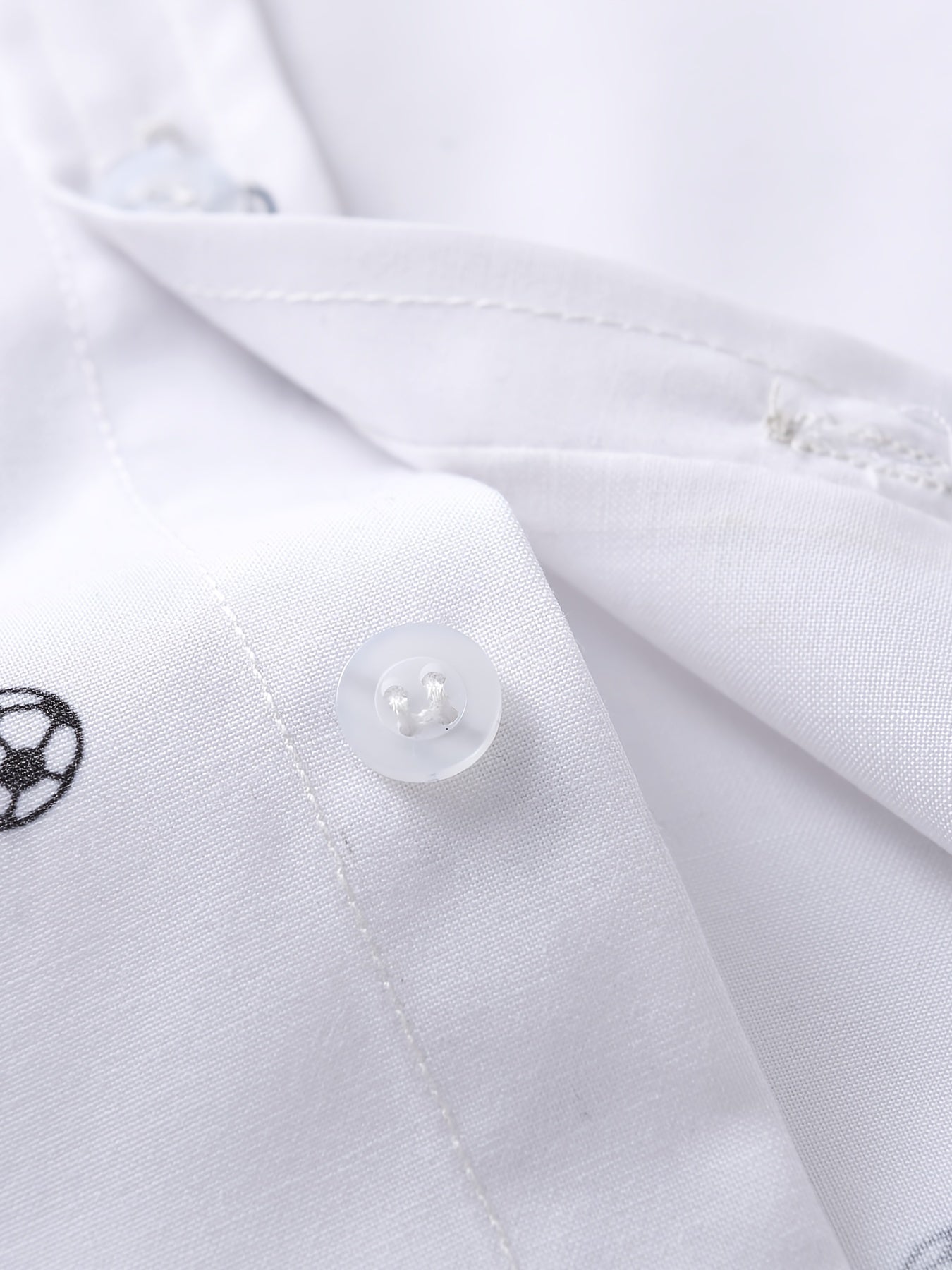 Boys Football Basketball Print Button Lapel Shirts