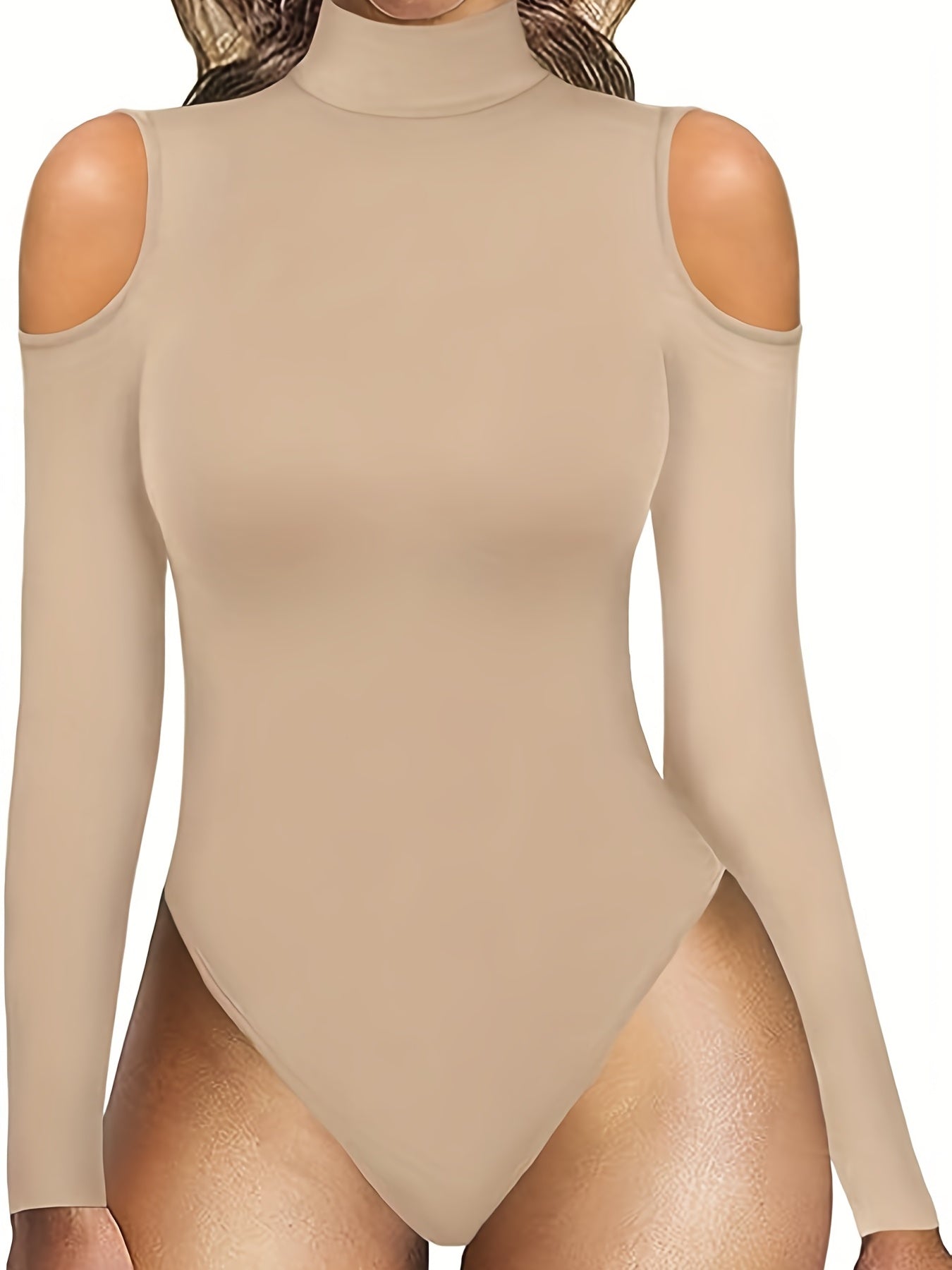 Cold Shoulder Bodysuit Long Sleeve Women's Clothing