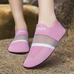 Women's Letter Mesh Water Socks Quick Drying Beach Shoes