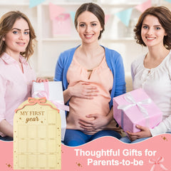 One Year Old Birthday Gift Set - Photo Frame Decoration & Wooden Board for Mont