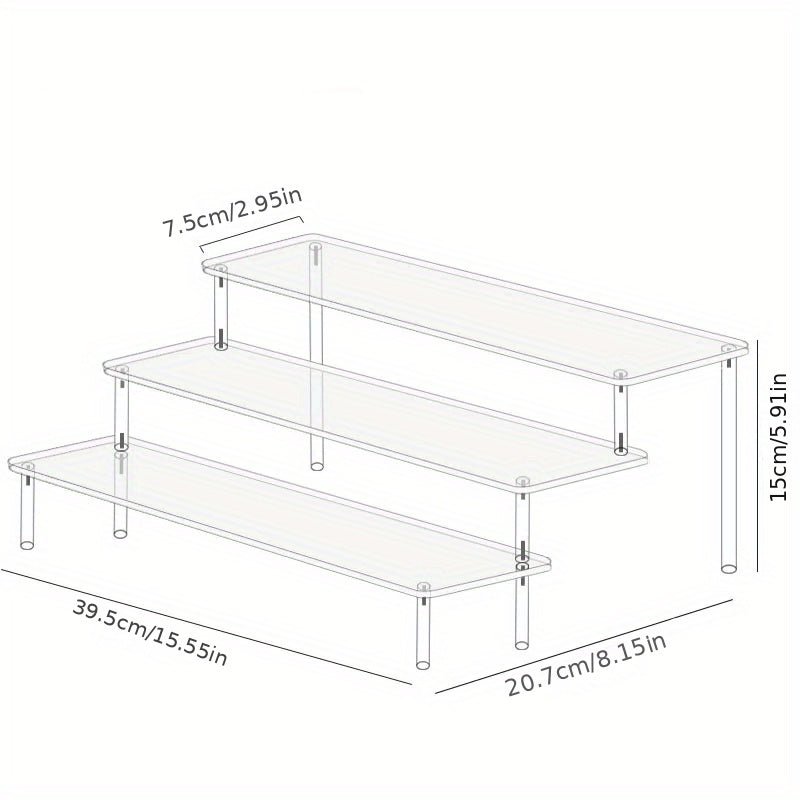 Acrylic Display Stand Perfume Organizer Transparent Mini Toy Rack