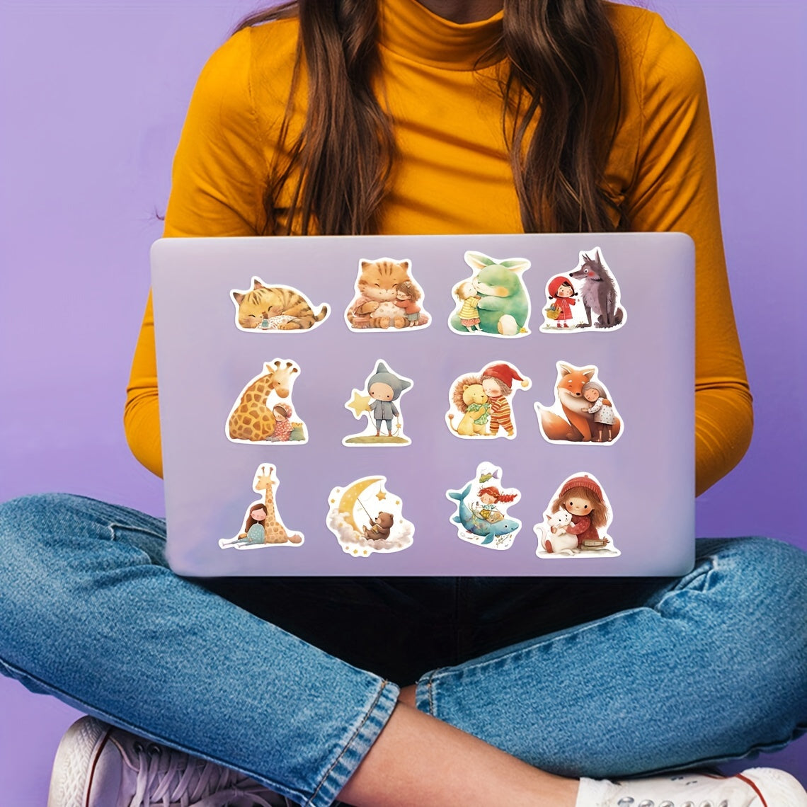 50pcs Lion Elephant Waterproof Vinyl Stickers for Laptop Skateboard Phone Case