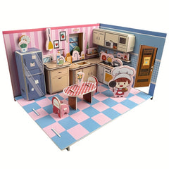 3D Model Kitchen Puzzles DIY Craft Toys for Kids