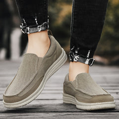 Men's Canvas Loafer Shoes Lightweight Slip On Casual Shoes Men's Sneakers