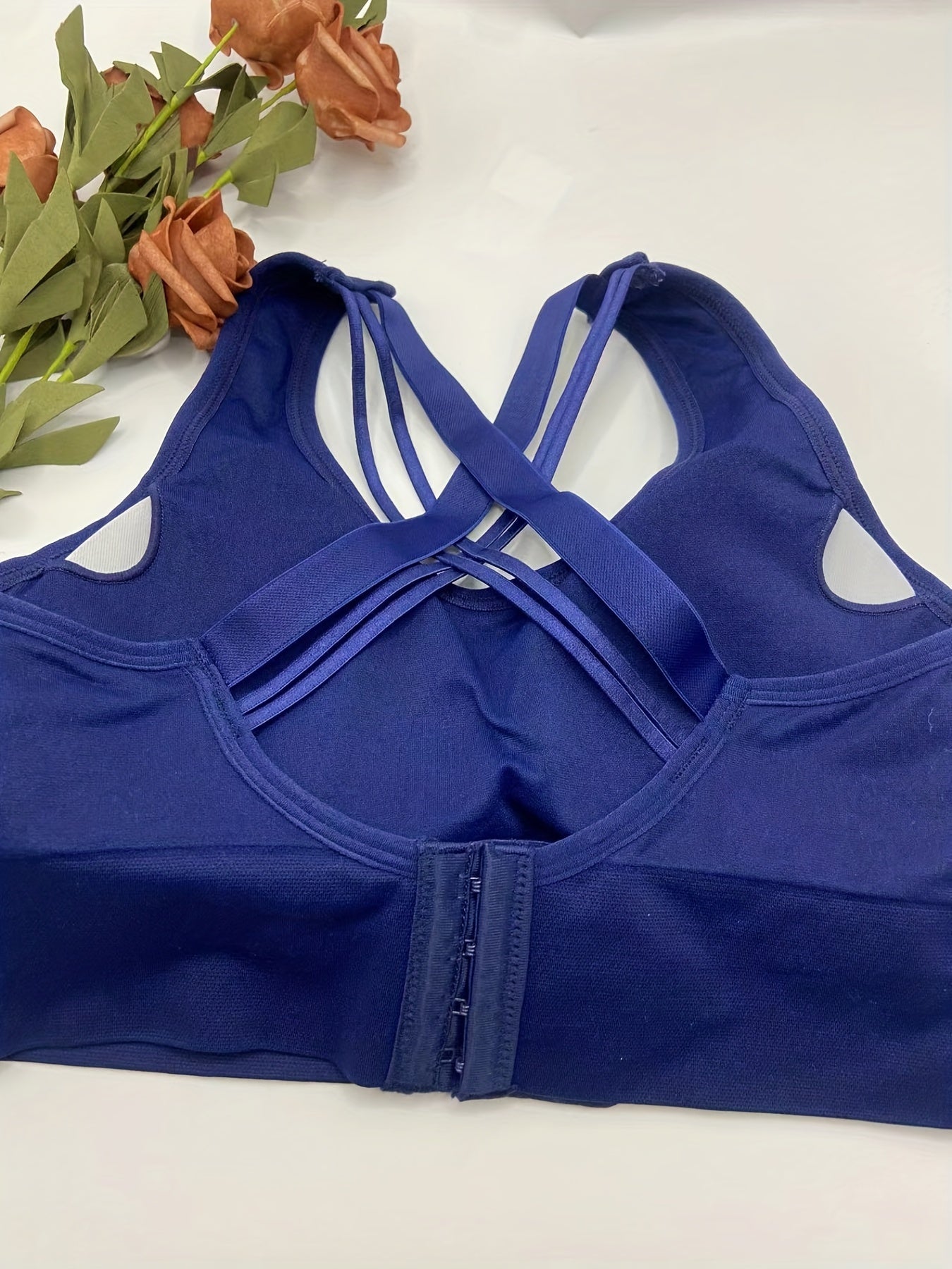 Criss Cross Back Sports Bra Yoga Wireless Bra Women's Lingerie