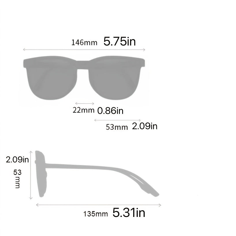Vintage Folding Sunscreen Sunglasses Unisex Anti UV