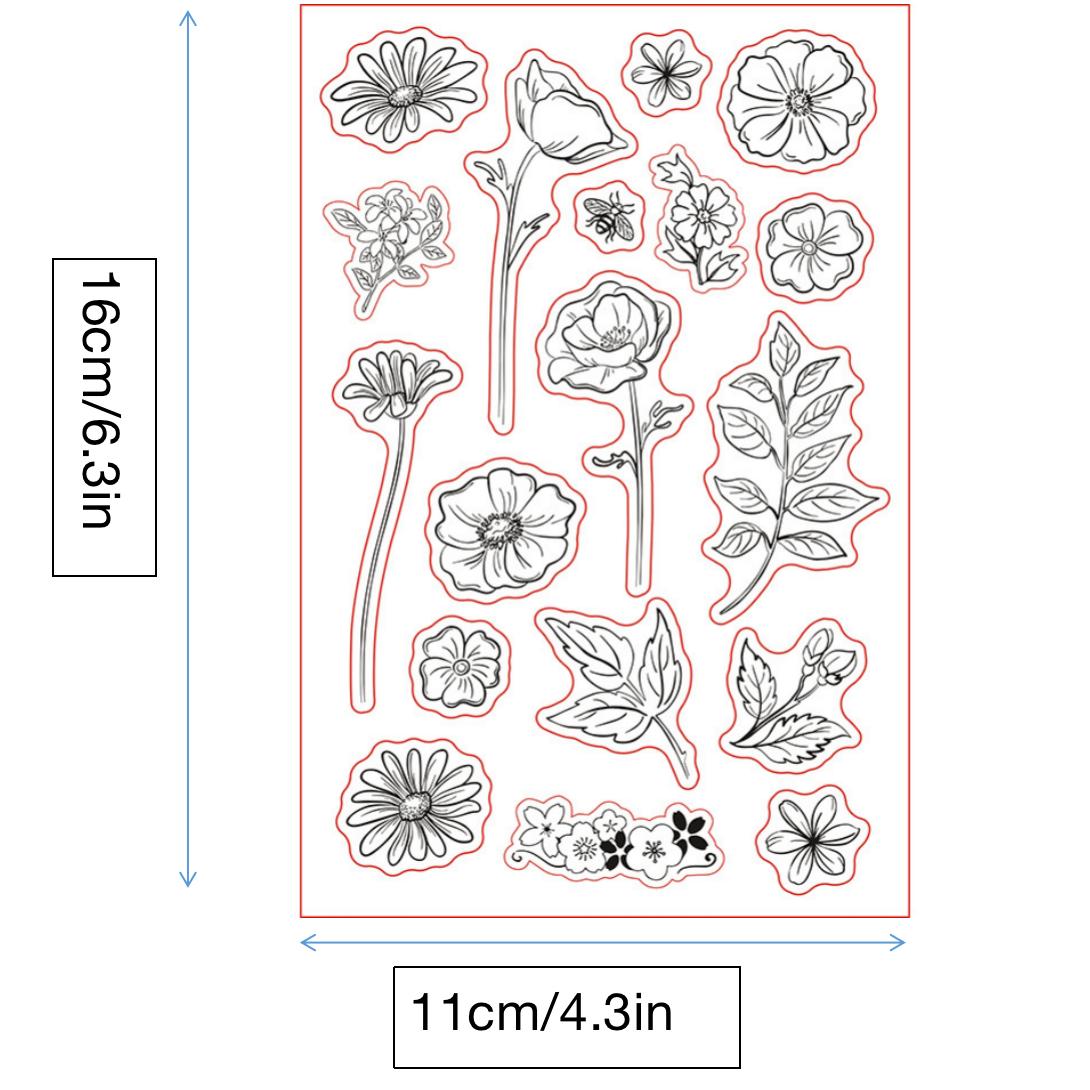 Flower Transparent Silicone Stamp Seal Gift For Boys And Girls