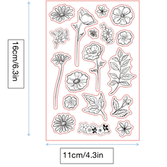 Flower Transparent Silicone Stamp Seal Gift For Boys And Girls