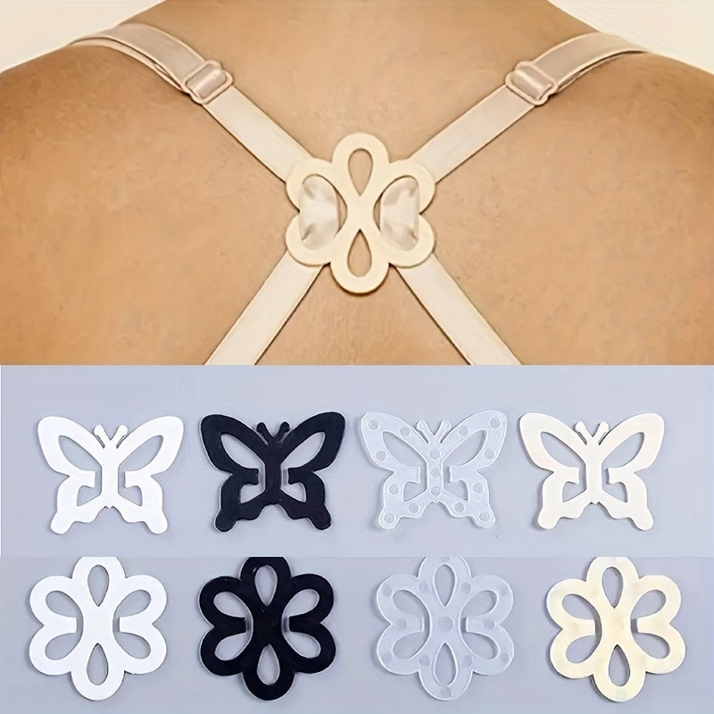 4pcs Flower Or Butterfly Bra Strap Clips