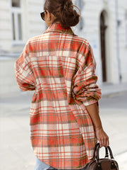 Plaid Print Button Up Loose Fit Shirt