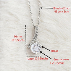 Rhinestone Zirconia Necklace Gift Box