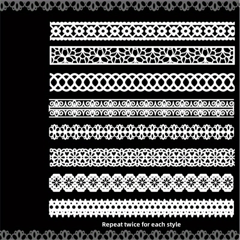 16pcs Lace Waltz Series Hand Tent Art Material Decoration Pack
