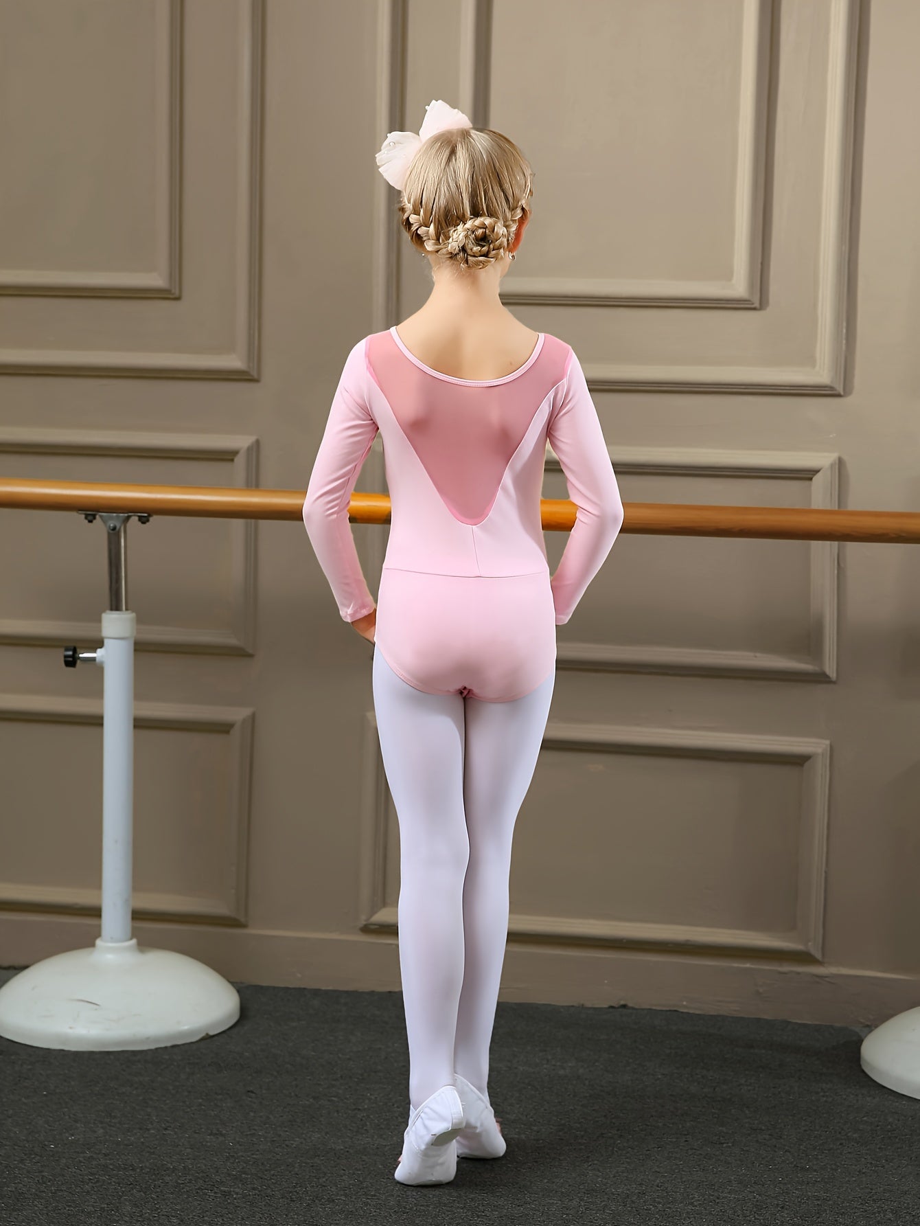 Girls Comfy Long Sleeve Ballet Leotard for Gymnastics Dance