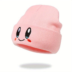Smiling Face Embroidery Beanie Cartoon Knit Hat