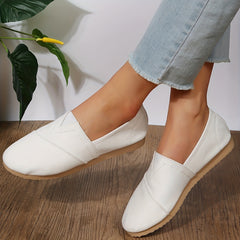 Women's Canvas Slip On Flat Shoes Lightweight & Comfortable