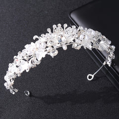 Bridal Tiara Wedding Tiara Silver Crystal & Pearl Hair Accessories