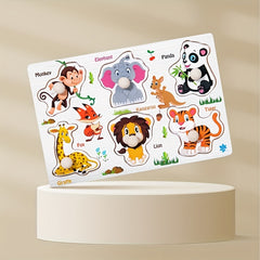 Wooden Hand Scratching Board Animal Cognitive Puzzle