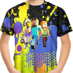 Boy's Cartoon Graphic Tee Casual Breathable Novel T-shirt