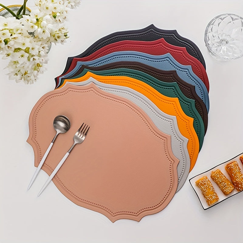 Waterproof Faux Leather Placemat, Heat Insulation Mat