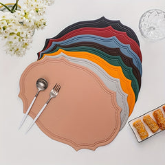 Waterproof Faux Leather Placemat, Heat Insulation Mat