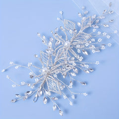 Bridal Crystal Pearl Hair Pin Tiara Rhinestone Head Piece Wedding Accessories