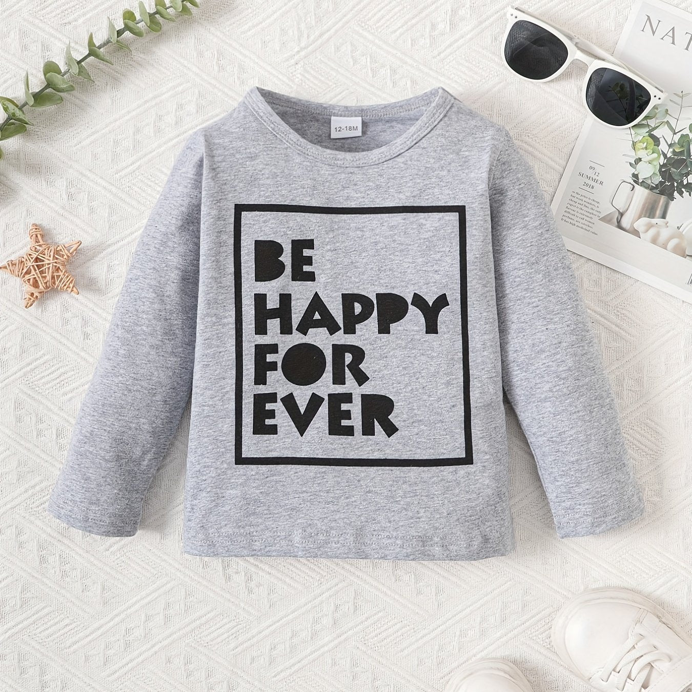 Baby Casual Be Happy Long Sleeve T Shirt