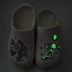 Skeleton PVC Charms For Shoes Light In Night Jibitz For Sandals