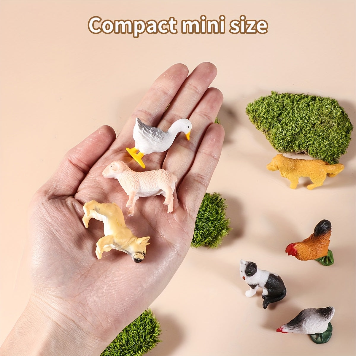 12pcs Animals Mini Farm Animal Figurines Plastic Educational Toys Gift