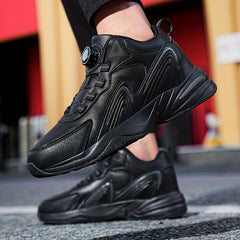Men's Ankle Boots Rotating Buckle Non Slip Thermal Walking Shoes