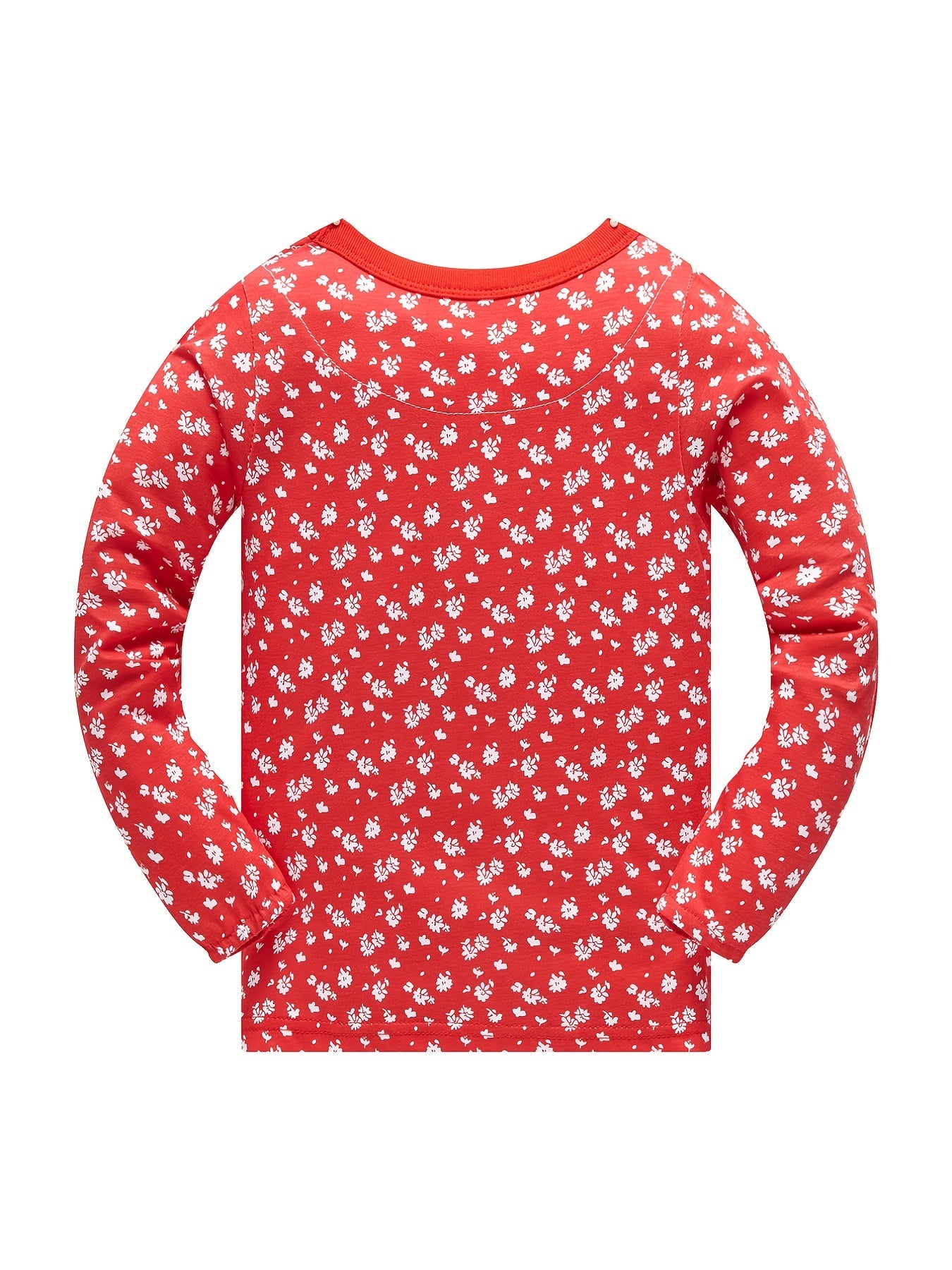 Boys Cotton Pajamas Floral Top & Pants Set Kids Clothes