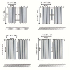 Marble Floral Printed Rod Pocket Curtains - Set of 2