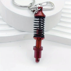 Metal Spring Car Shock Absorber Keychain Pendant