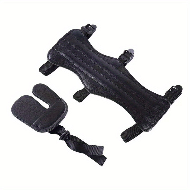Adjustable Leather Archery Arm Guard Protects Forearm