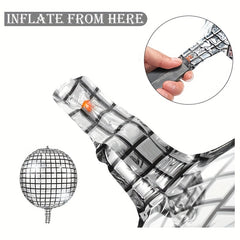 6pcs Roller Skate Sound 4D Disco Balloons for 70's & 80's Disco Theme