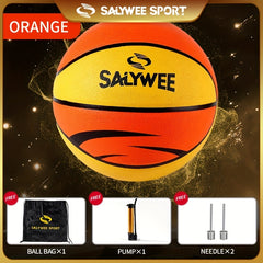 Rubber Basketball No 7 Standard Size w/Pump & Pins & Bag
