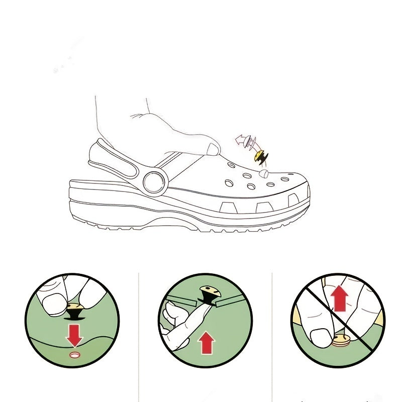 14pcs Dinosaur Luminous DIY Shoe Decorations Holiday Gift