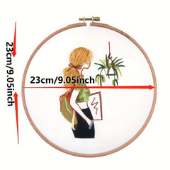 Embroidery DIY Cross Stitch Thread Flower Girl Dance Picture