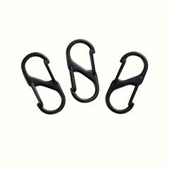 2pcs Zinc Alloy Camping Carbine Keychain S shape Anti theft Backpack Buckle