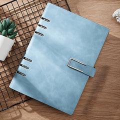 A5 6-Ring Binder Notebook with Leather Cover