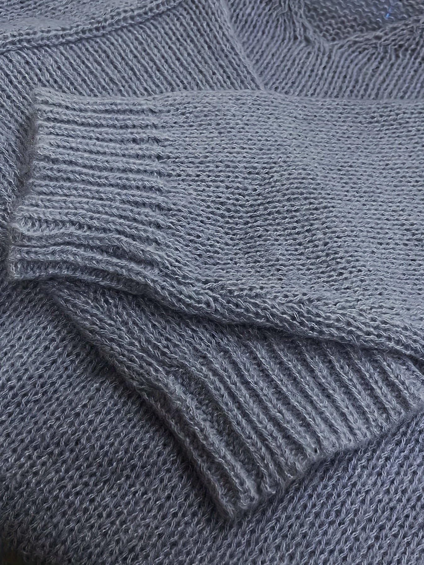 Solid V Neck Sweater Long Sleeve Jumper