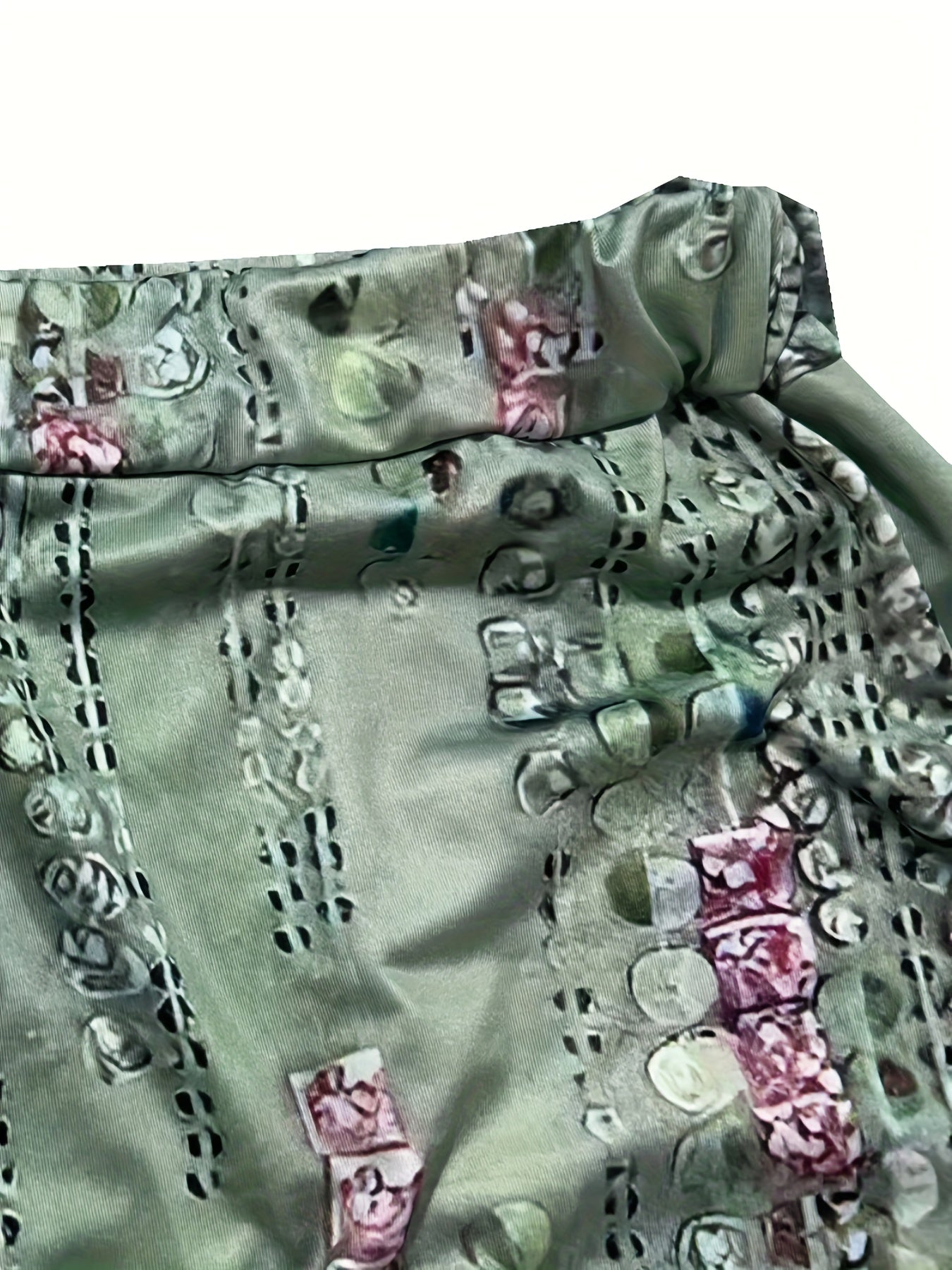 Plus Size Retro Outfits Women's Floral Print Top & Wide Leg Pants Two Piece Set