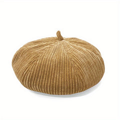 Classic Plain Beret Pleated Berets Cap Vintage Octagonal Hat
