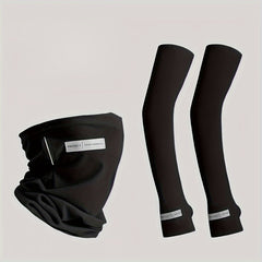 Men's Sunscreen Ice Sleeve Mask With Veil Viscose Gloves